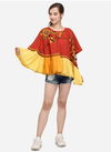 Red And Yellow Colour MESMORA RANGEELA RE Fancy Stylish Party Wear Embroidered Top Collection 1210